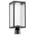 Outdoor Modern Post Light with sleek design, frosted shade inside clear fluted glass exterior. 3 dimmable LED light sources. Update your home's exterior with functional beauty.