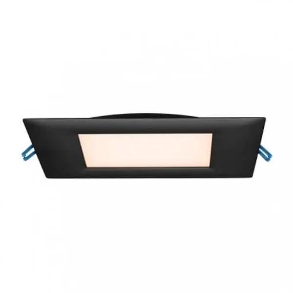 Square Recessed Lighting Fixture, a modernistic white rectangular light providing 1000 lumens. Easy to install, no rough-in can housing required.