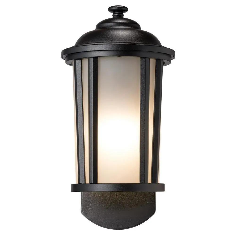 A black light fixture with a white shade, providing identical light output without the camera and audio intercom. Bluetooth-enabled technology for seamless syncing with the traditional smart security light.