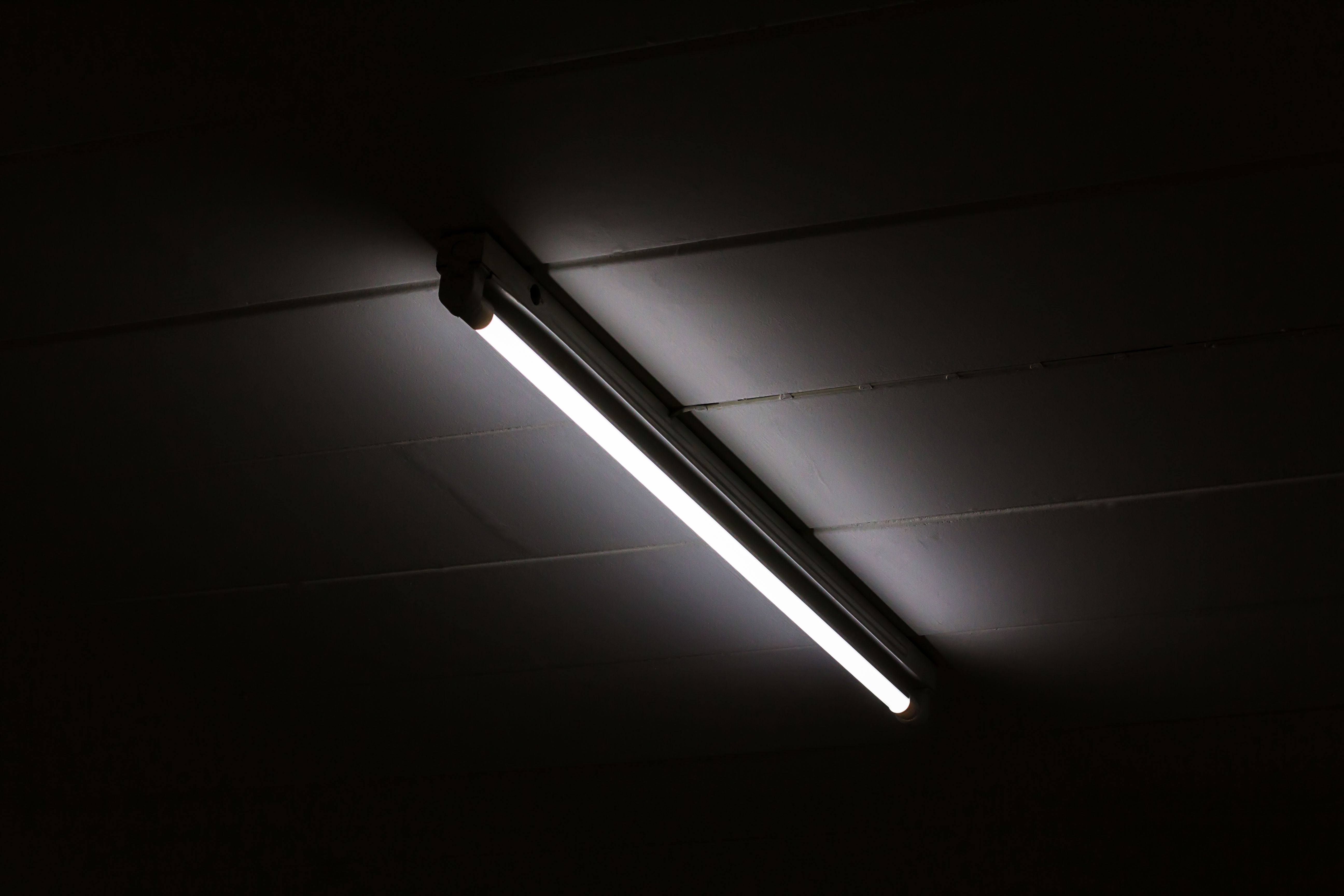 Detailed view of 4ft fluorescent light tube