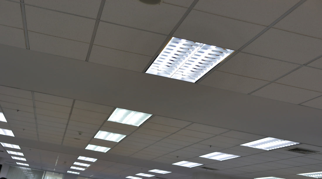 Fluorescent troffers with non-shunted sockets in drop ceiling