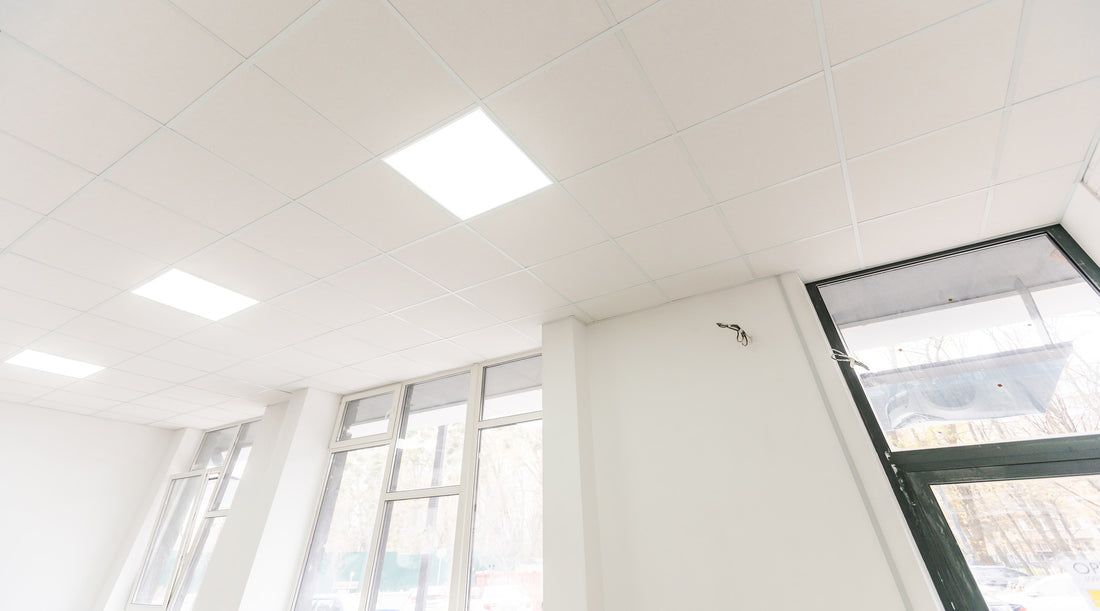 Suspended ceiling with LED drop ceiling lights