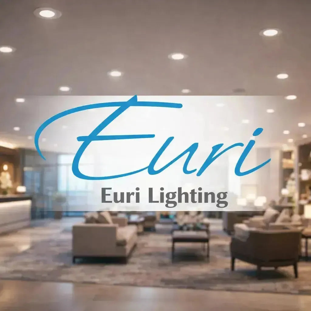 Euri Lighting LED recessed downlights and LED bulbs used in a modern hotel and retail lighting environment