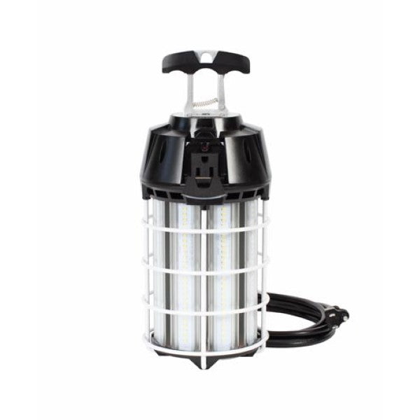 Temporary LED string lights for job site and construction lighting