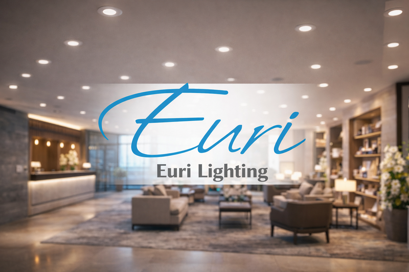 Euri Lighting LED recessed downlights and LED bulbs used in a modern hotel and retail lighting environment