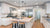 Kitchen lighting installed in luxury kitchen with wood floors and kitchen island