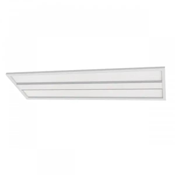 1×4 contemporary LED panel light with narrow frame and diffused lens for modern grid ceilings; 120–277V input, 25/30/35W options (2,750–3,850 lumens) with 3500K/4000K/5000K selections.