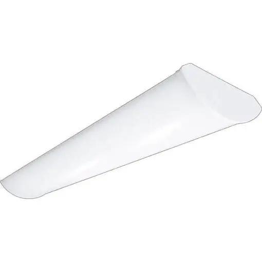 1X4 Wrap Around Fixture by SLG Lighting - A white plastic curved diffuser. Delivers 4050 lumens of even light distribution. Dimmable, UL Listed, FCC Compliant, and DLC Standard Listed. 46"L x 9.74"W x 3.875"H. 10-year warranty.