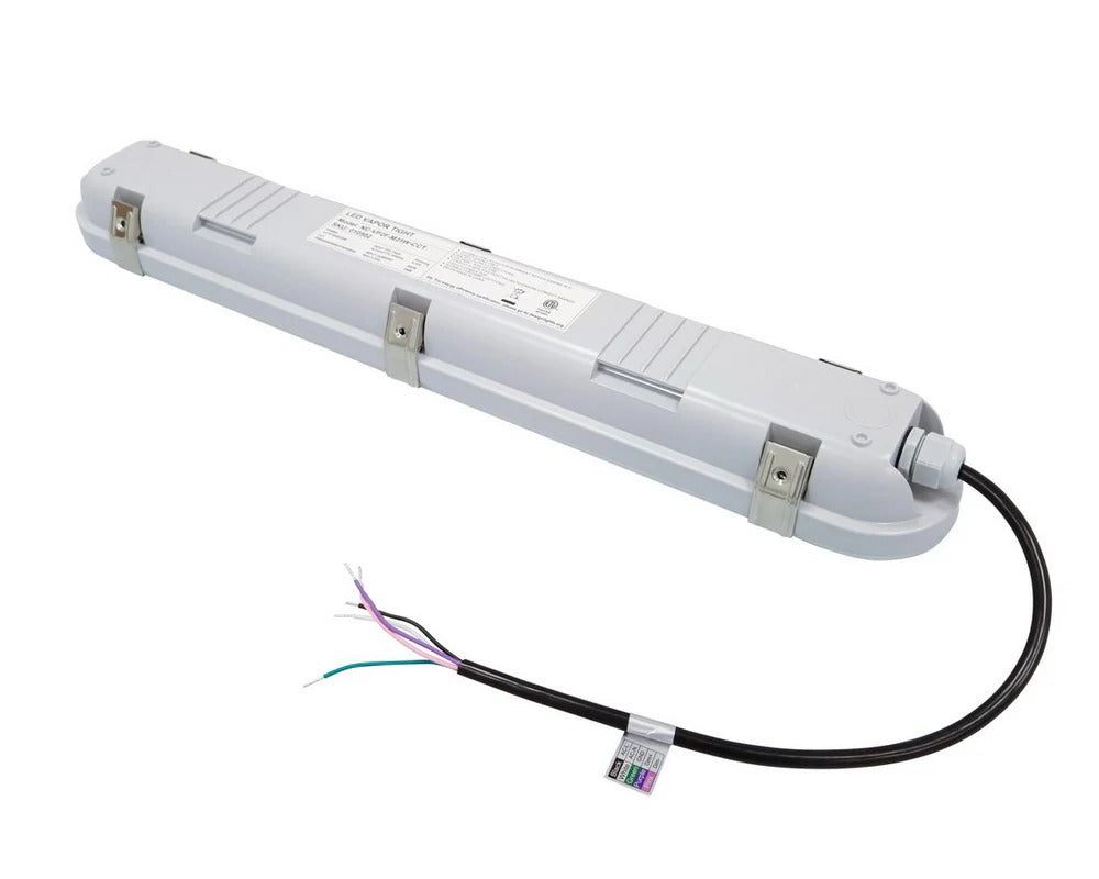 2 Foot LED Vapor Tight Light 12W/15W/18W/22W/25W 1560–3250 Lumens 3500K/4000K/5000K/5700K/6500K 0–10V Dimming 120–277V