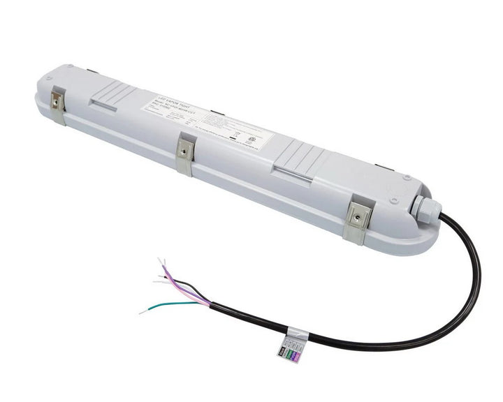 2 Foot LED Vapor Tight Light 12W/15W/18W/22W/25W 1560–3250 Lumens 3500K/4000K/5000K/5700K/6500K 0–10V Dimming 120–277V