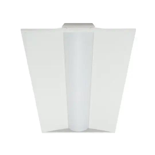 2×4 LED drop ceiling light with low-profile panel and diffused lens for T-bar grids; 120–277V input, 0–10V dimming, 25/30/40/45/50W options (3,125–6,250 lumens) with 3500K/4000K/5000K, 80+ CRI.