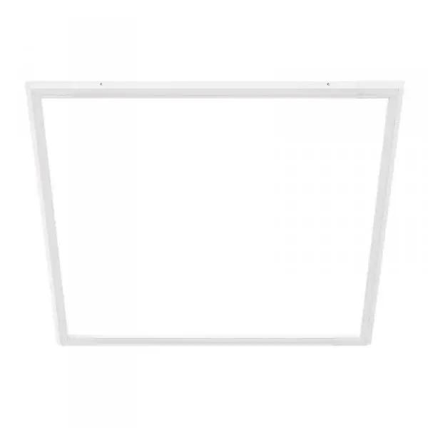 2×2 drop ceiling frame panel with finished lens for grid ceilings; 120–277V input, 0–10V dimming, 18/27/36W options (2,250–4,500 lumens) with 3500K/4000K/5000K and 80+ CRI.