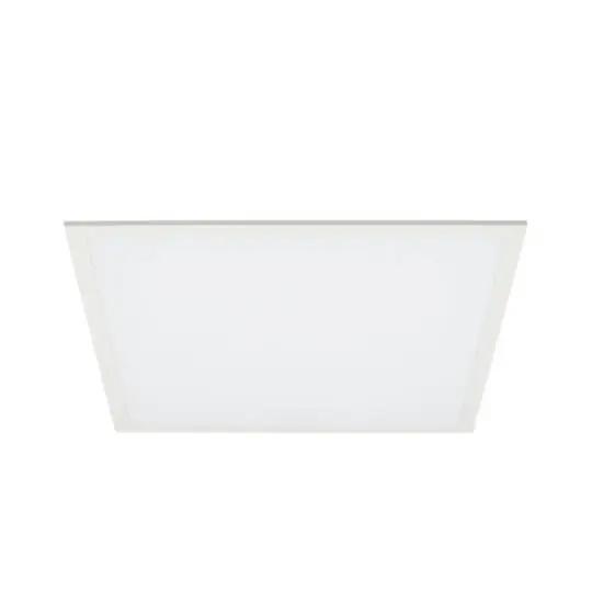 A Litetronics 2X2 LED Drop Ceiling Light Panel, featuring a white square light fixture. Offers versatile wattage and CCT options for customizable lighting. Perfect for updating grid layouts or new construction. 10-year warranty.