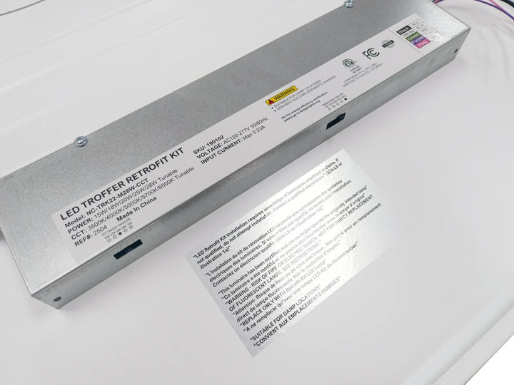 2×2 LED Troffer Light Retrofit Kit 15/18/20/25/28W 1950–3500 Lumens 3500K/4000K/5000K/5700K/6500K 0–10V Dimming Integrated Sensor Receptacle 120–277V