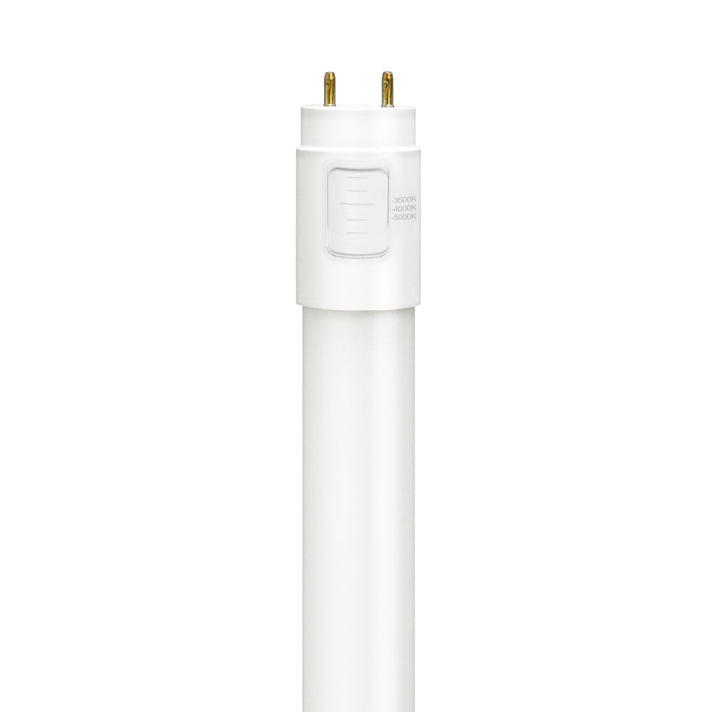 4 ft T8 LED Tube — 18W — Ballast Compatible — 120–277V — Selectable CCT