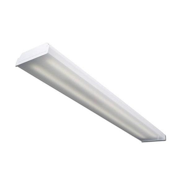 4 Foot LED Ready Wraparound Fixture, Acrylic Lens, 120-277V