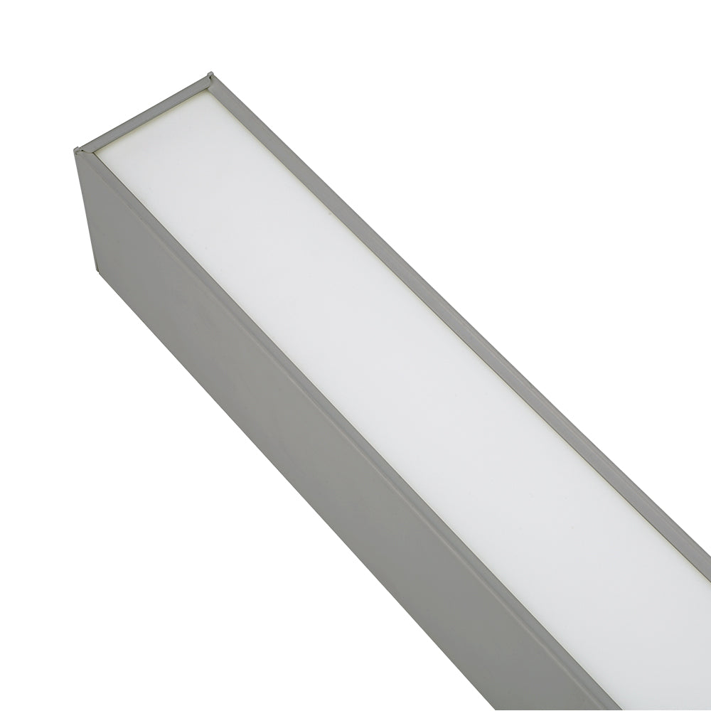 4 Foot Linear Pendant Light, 50 Watt, 6500 Lumens, 3K / 4K / 5K, 80+ CRI, 120-277V