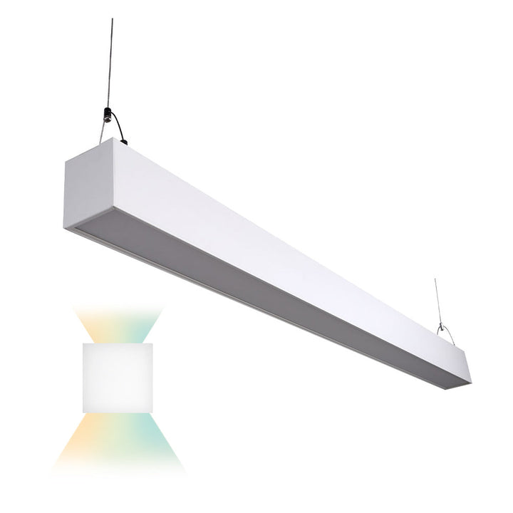 4 Foot Linear Pendant Light 50 Watt 6500 Lumens 3K/4K/5K 80+ CRI 120-277V