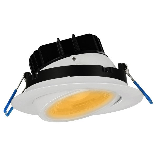 4 Inch LED Gimbal Recessed Lighting, 11.4 Watt, 1050 Lumens, 90+ CRI, Dimmable, 38 Degree Beam Angle, IP54 Rating, Title 24 Complaint, Energy Star Rated, 120V-by-Lotus LED Lights