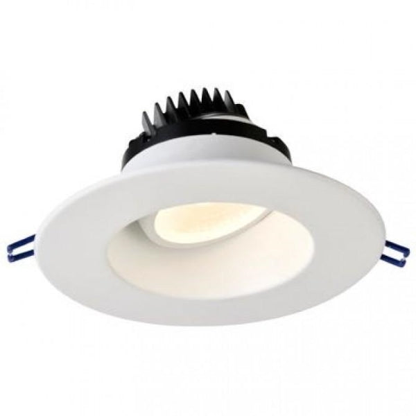 A 6&quot; Gimbal Recessed Light fixture with a black ring, providing 1300 lumens of light output. Easy installation with spring clips. Perfect for ceilings with a pitch or as decorative recessed lighting.