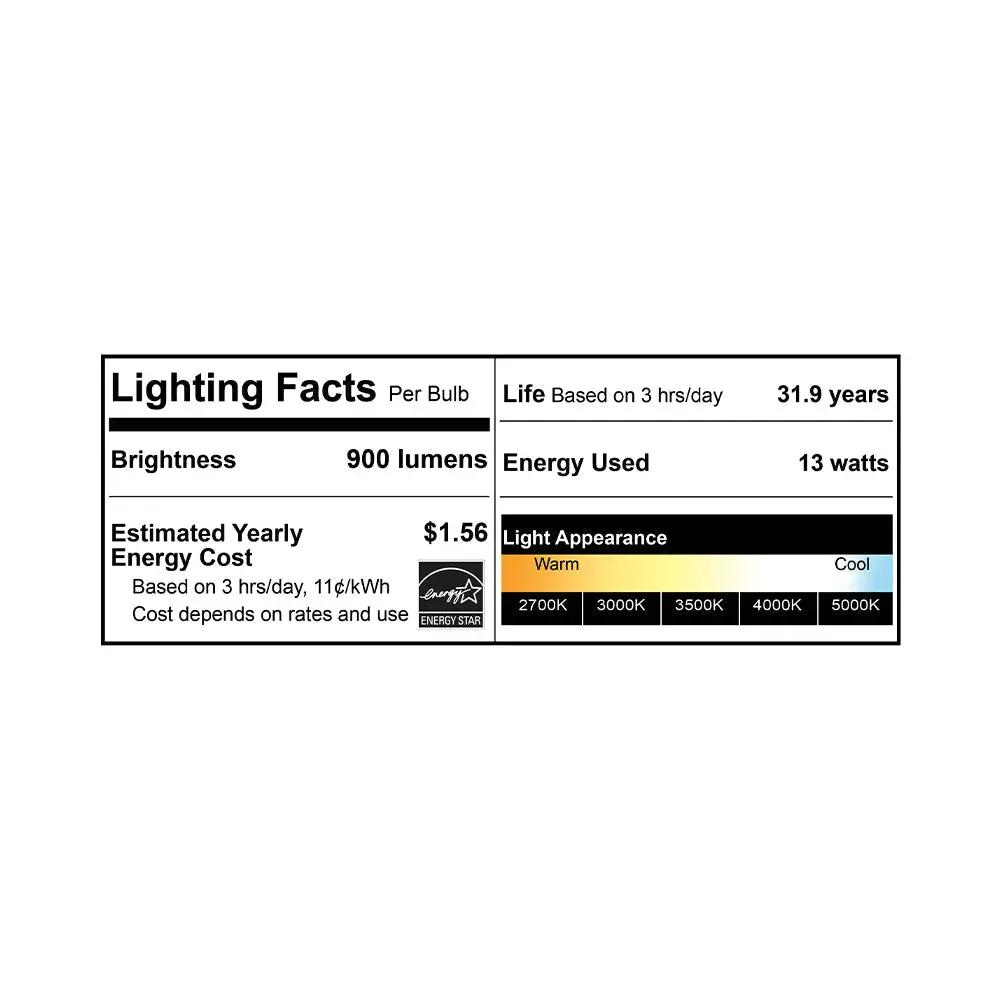 6 Inch Smart Recessed Lighting, 13 Watt, 900 Lumens, 2700K thru 5000K + RGB, 80 CRI, Dimmable, Wi-Fi Enabled, Energy Star Rated, 120V