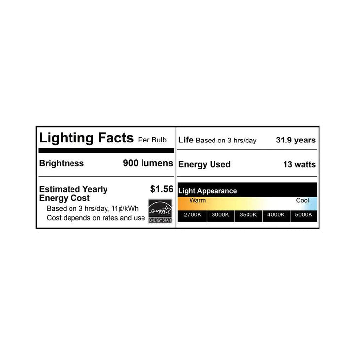 6 Inch Smart Recessed Lighting, 13 Watt, 900 Lumens, 2700K thru 5000K + RGB, 80 CRI, Dimmable, Wi-Fi Enabled, Energy Star Rated, 120V