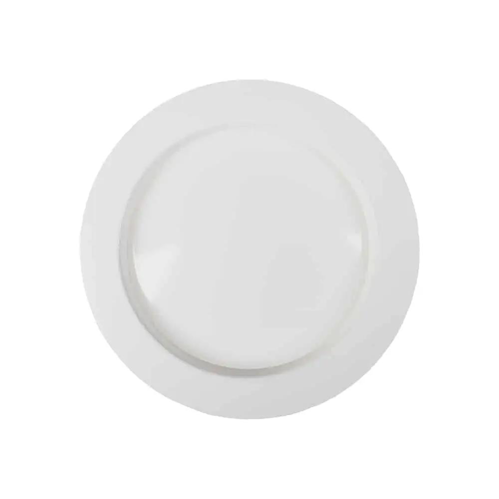 6-inch LED recessed retrofit downlight with smooth face trim and 100° beam for ceiling cans; 120V input, dimmable output, 14W (1,100 lumens) with 2700K/3000K/3500K options and 80 CRI.