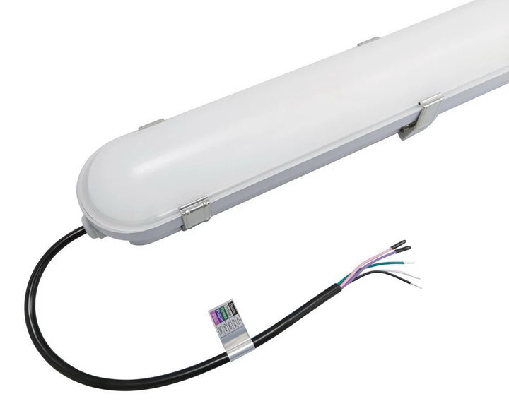 8 Foot LED Vapor Tight Light 50W/60W/70W/80W/100W 6250–12500 Lumens 3500K/4000K/5000K/5700K/6500K 0–10V Dimming 120–277V