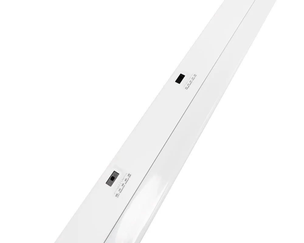 8 ft Strip Light — Sensor + Emergency — Selectable 50–100W — 120–277V — Selectable CCT