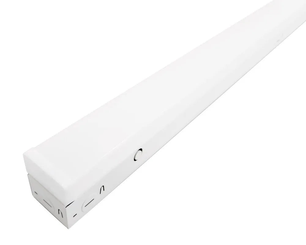 8 ft Strip Light — Sensor + Emergency — Selectable 50–100W — 120–277V — Selectable CCT