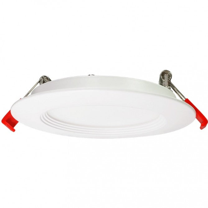 A Lotus LED Lights Baffle Trim Recessed Lighting Fixture, providing 780 lumens of CCT-tunable light output. IC-rated and ultra slim design for direct ceiling installation. 5 color temperatures to choose from. Energy efficient and long-lasting.