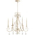 A white chandelier with elegant crystal ornamentation, perfect for bedrooms. Combining traditional and classic styles, this Quorum International bedroom chandelier adds a touch of history to your décor. 24"W x 25"H.