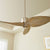 Contemporary Ceiling Fan with weathered oak blades and contrasting motor frame, perfect for boho-chic or modern farmhouse spaces. 52" blade sweep at a 45-degree pitch. UL Listed for dry locations. Limited Lifetime warranty.