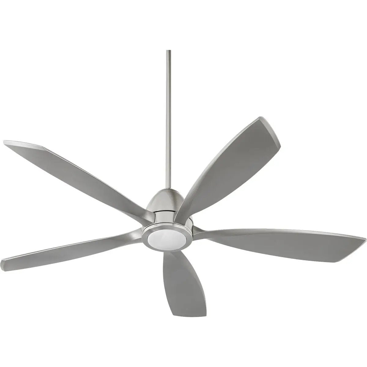 A contemporary ceiling fan with a gentle twist design and 56-inch blades. Features a 6-speed DC motor, integrated LED lighting, and a 16-degree blade pitch.
