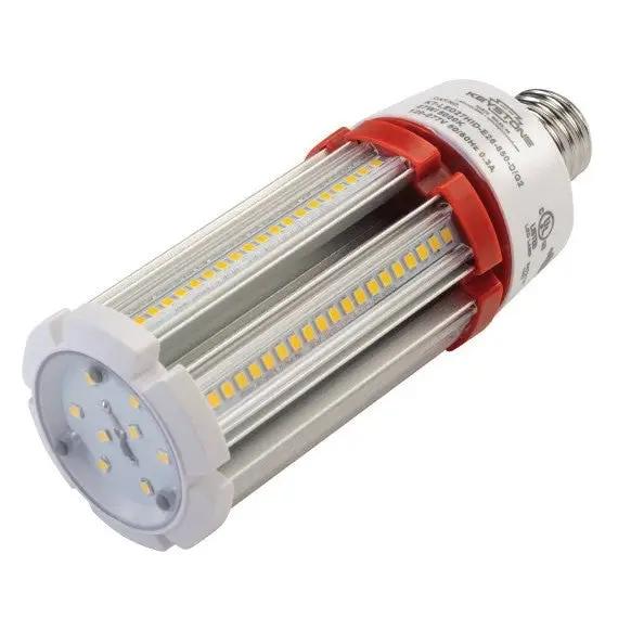 Corn Cob LED Bulb, a close-up of a powerful, energy-saving light source for HID lamp replacement. Provides 2610 to 5220 lumens of CCT selectable white light. Easy installation, no need to replace the entire fixture. Keystone Technologies, 18W-36W, 3000K-5000K, cULus listed, 5-year warranty.