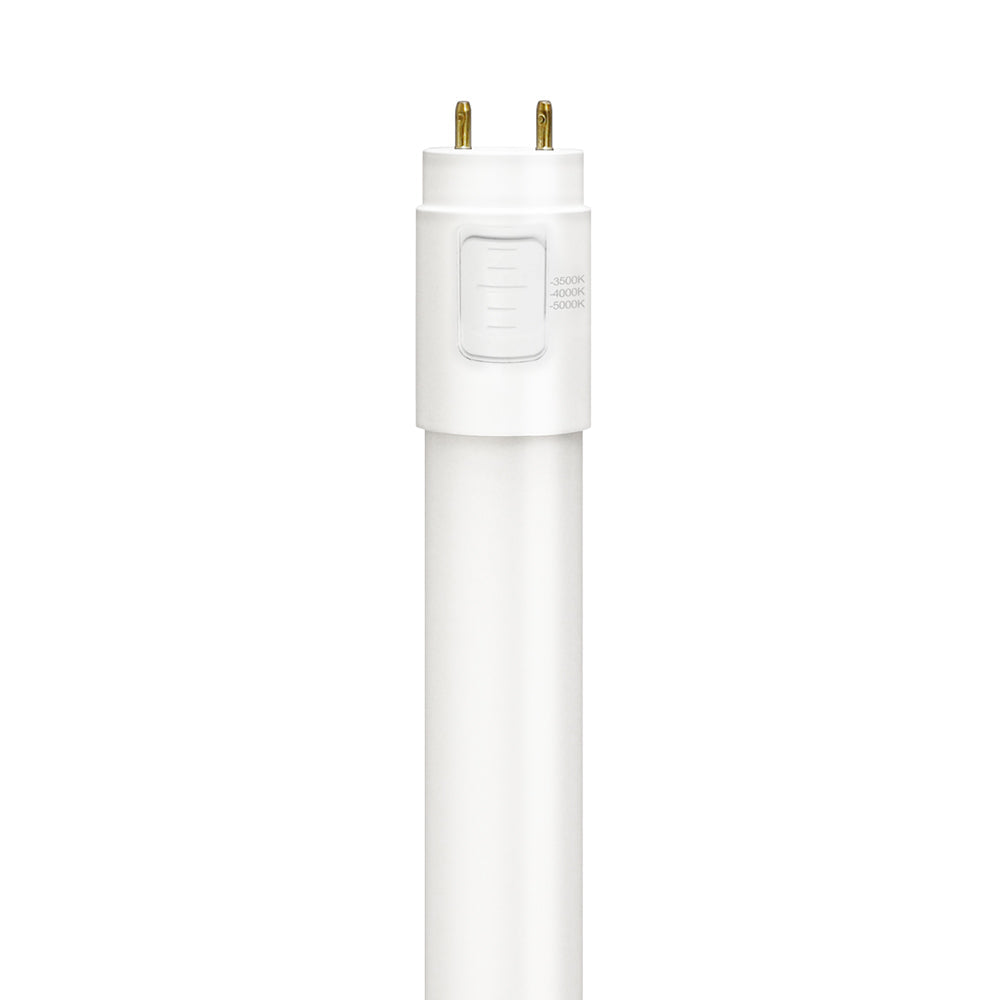 A dimmable/cct tunable LED tube with 2450-2700 lumens, hybrid technology, and a 50,000-hour lifespan. Energy-saving alternative to fluorescent lighting.