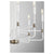 Dining Room Chandelier with contemporary parallel arms and a studio white/dark brass finish. 8 bulbs, 60W, dimmable. UL Listed, Damp Location. 24.5"W x 29"H.