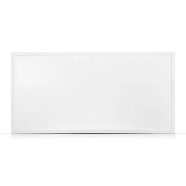 Drop Ceiling Light Panel Replacement with white rectangular object on surface, black border, and aluminum frame. 5200 lumens of uniform light output.