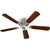 Hugger Ceiling Fan with Wooden Blades, UL Listed, 4 Blades, 11.5° Blade Pitch, Antique Brass/Satin Nickel/White Finish, 7.75"H x 52"W.