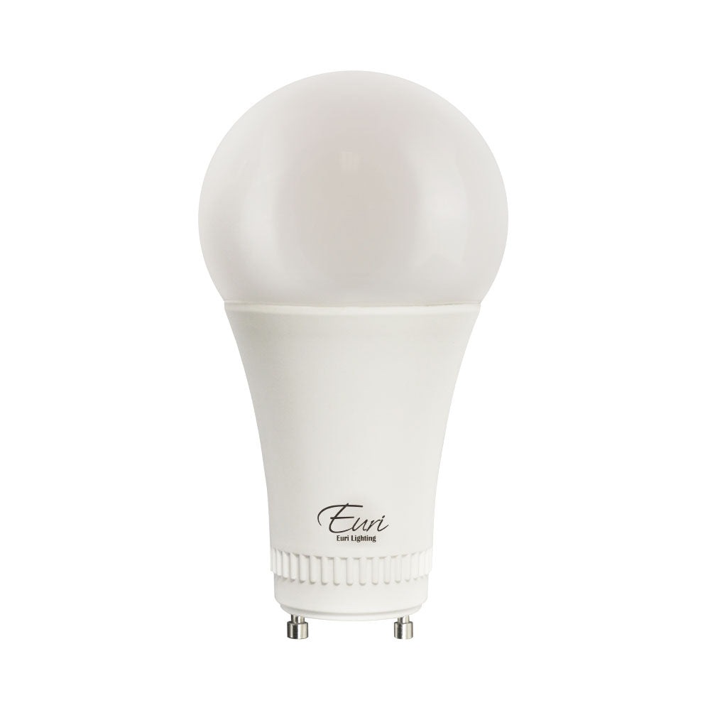 LED Gu24 A21 Bulb emitting 1600 lumens of omni-directional light. Ideal for ambient lighting and general use. 17W, 120V input voltage. Energy-efficient and long-lasting. UL Listed, CEC Compliant, JA8 Compliant, Energy Star Rated. 3-year warranty. Dimensions: 2.8"D x 5.4"H. Rated Hours: 25,000.