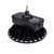 A black LED hazardous location high bay light fixture with wiring attached, providing 27600 lumens of 5000K white light.