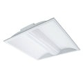 2×2 LED troffer light with recessed frame and diffuser for drop ceilings; 120–277V input, 0–10V dimming, 28W output (3,072 lumens).