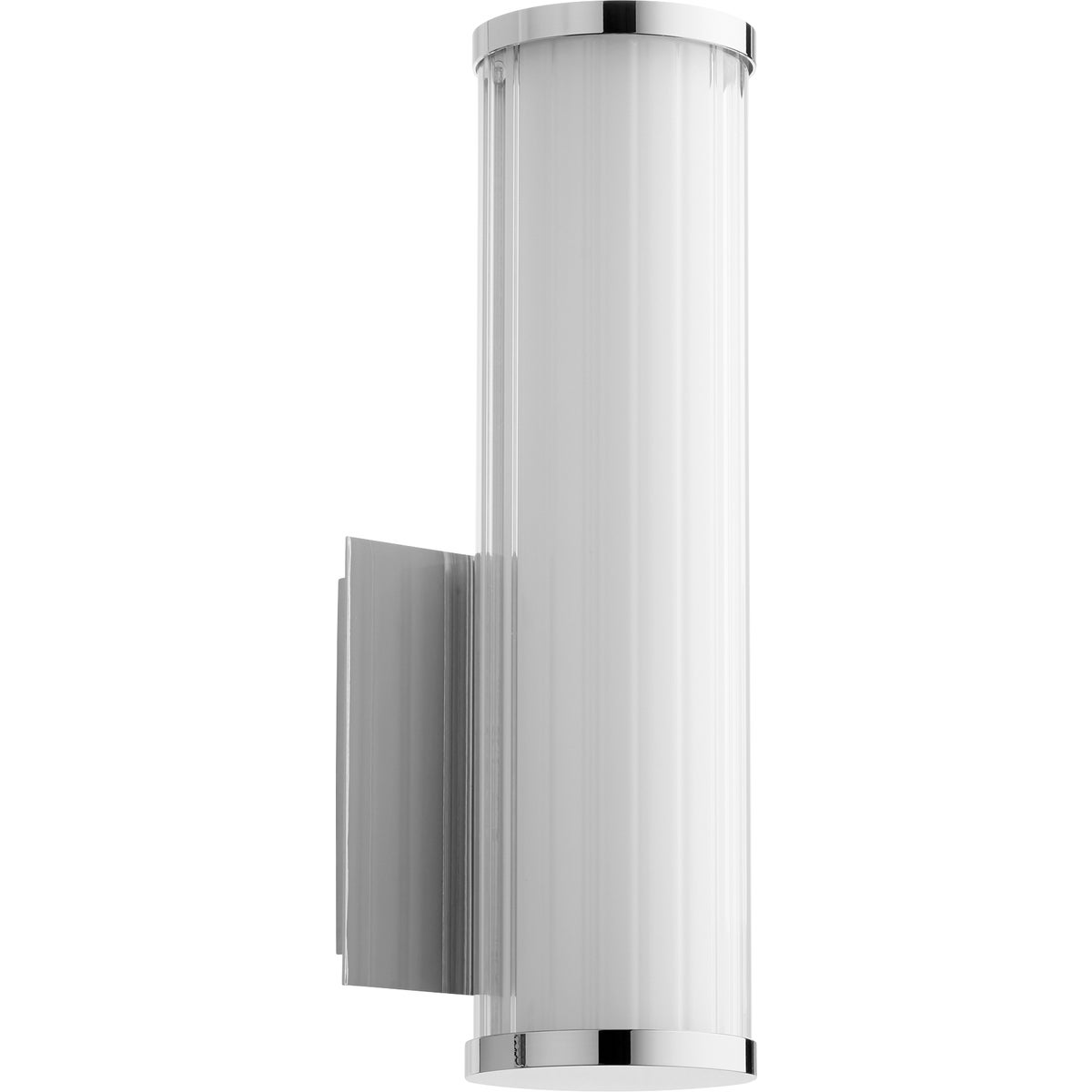 LED Wall Sconce with clean lines, perfect for modern applications. Subtle sophistication in a 5.13"W x 12.5"H x 4"E fixture. 9W, 689 lumens, 3000K color temperature. UL Listed, damp location rated. 2-year warranty.