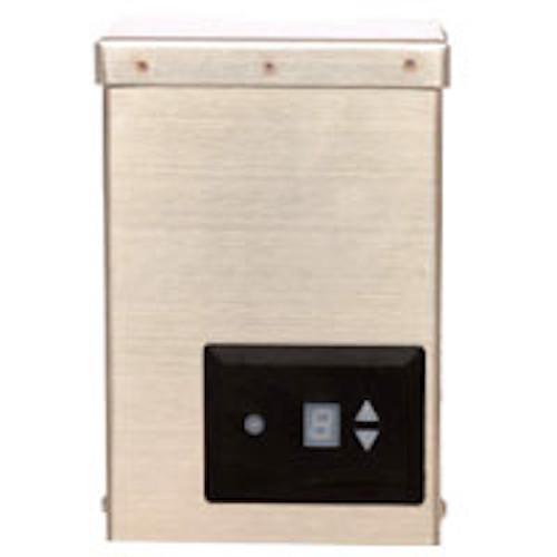 Low Voltage Landscape Lighting Transformer, 200W, Photocell / Timer / On-Off Switch, Stainless Steel, 12-15V