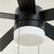 A mid century modern ceiling fan with a light fixture, featuring a clean monochrome finish on the housing, motor, and blades. The five-blade system provides efficient air circulation, while the translucent lighting shade adds an elegant touch. Perfect for delivering cooling comfort to your home.
