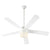 A mid century modern ceiling fan with a light, featuring a clean monochrome finish on the housing, motor, and blades. Effortlessly provides cooling comfort with a 52" sweep.