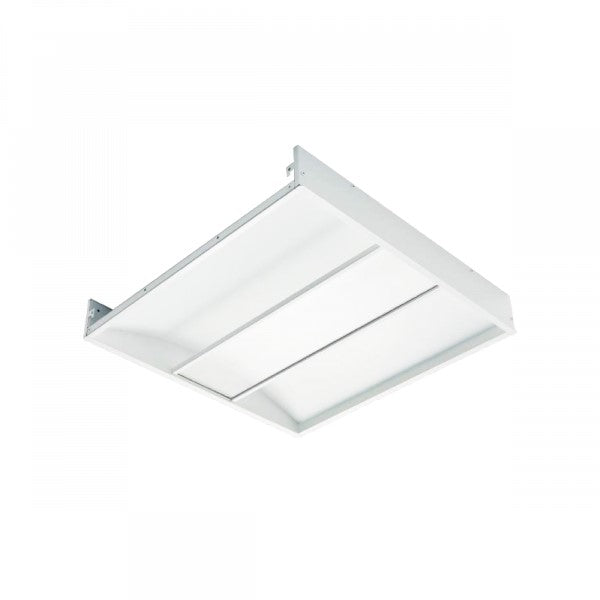 A modern drop ceiling lighting fixture with a unique &quot;center basket&quot; design, providing optimized ambient lighting and directed light below for work surfaces. 2360-4480 lumens, LED, color selectable, dimmable, UL Listed, FCC Compliant, RoHS Compliant, DLC Standard Listed. 23.8&quot;L x 23.8&quot;W x 3.9&quot;H. 5-year warranty.