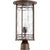 Modern Outdoor Post Light with clear glass shade, clean-lined silhouette, and oiled bronze finish. Casts a beautiful glow for both form and function. Brand: Quorum International. Wattage: 100W. Input Voltage: 120V. Bulbs: 1 (not included). Bulb Base Type: Medium E26. Dimmable. Certifications: UL Listed. Safety Rating: Wet Location. Dimensions: 9.25"W x 18.75"H. Warranty: 2 Years.