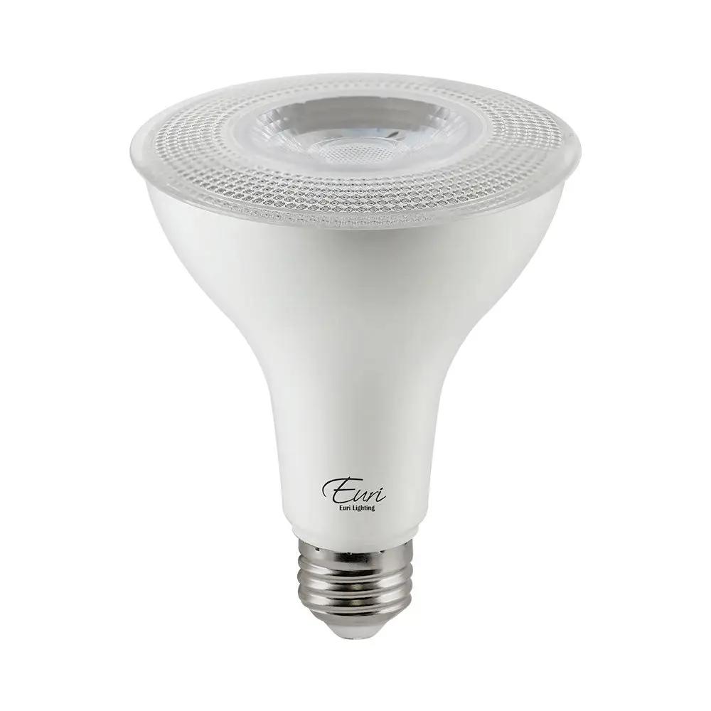 PAR30 LED Bulb with round base, delivering 900 lumens of brightness. Energy-efficient and long-lasting. Ideal for ambient lighting or general-purpose applications. Replaces 75W incandescent bulbs. Brand: Euri Lighting.