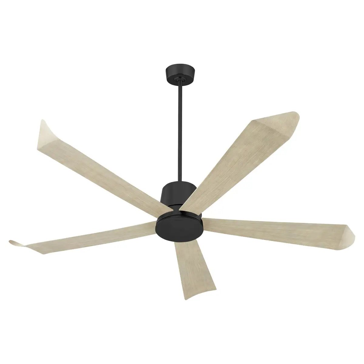 Smart Ceiling Fan with elongated upturned blades and optional light kits. Elevate any room with this Quorum International fan.